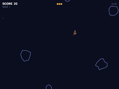 Asteroids: Vector Midnight gameplay