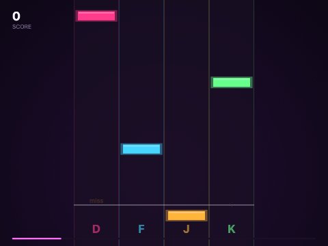 Pulse: Four Lanes gameplay
