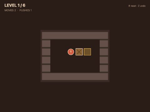 Sokoban: Lacquer gameplay
