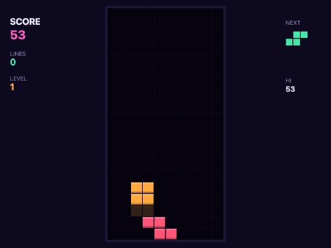 Tetris: Neon Loom gameplay